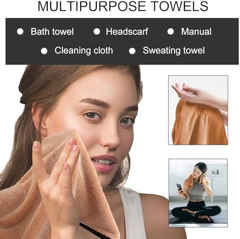 Longzhuo Shiny Bath Wipes Drying Towels 3pcs Super Absorbent Microfiber