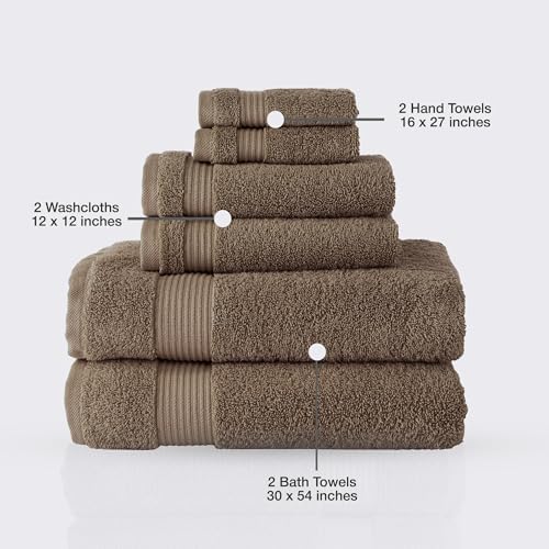 Classic Turkish Towels CTT - 6 Piece Luxury Set 100 Turkish Cotton