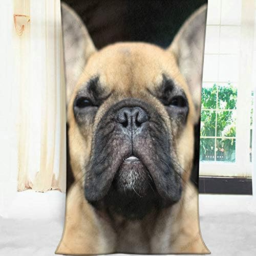 Moslion Funny French Bulldog Bath Towel 64x32 Inches