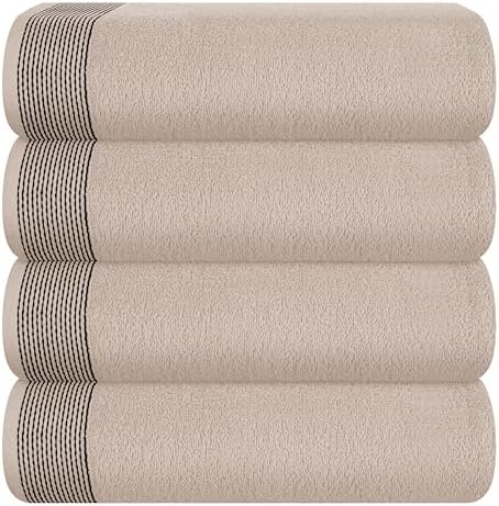 Belizzi Home Ultra Soft 4 Pack Bath Towel Set 27x54 Inches