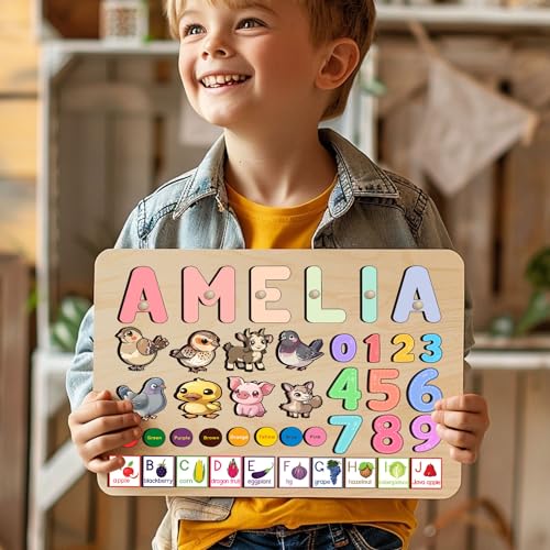 Personalized Wooden Name Puzzle For Kids 1