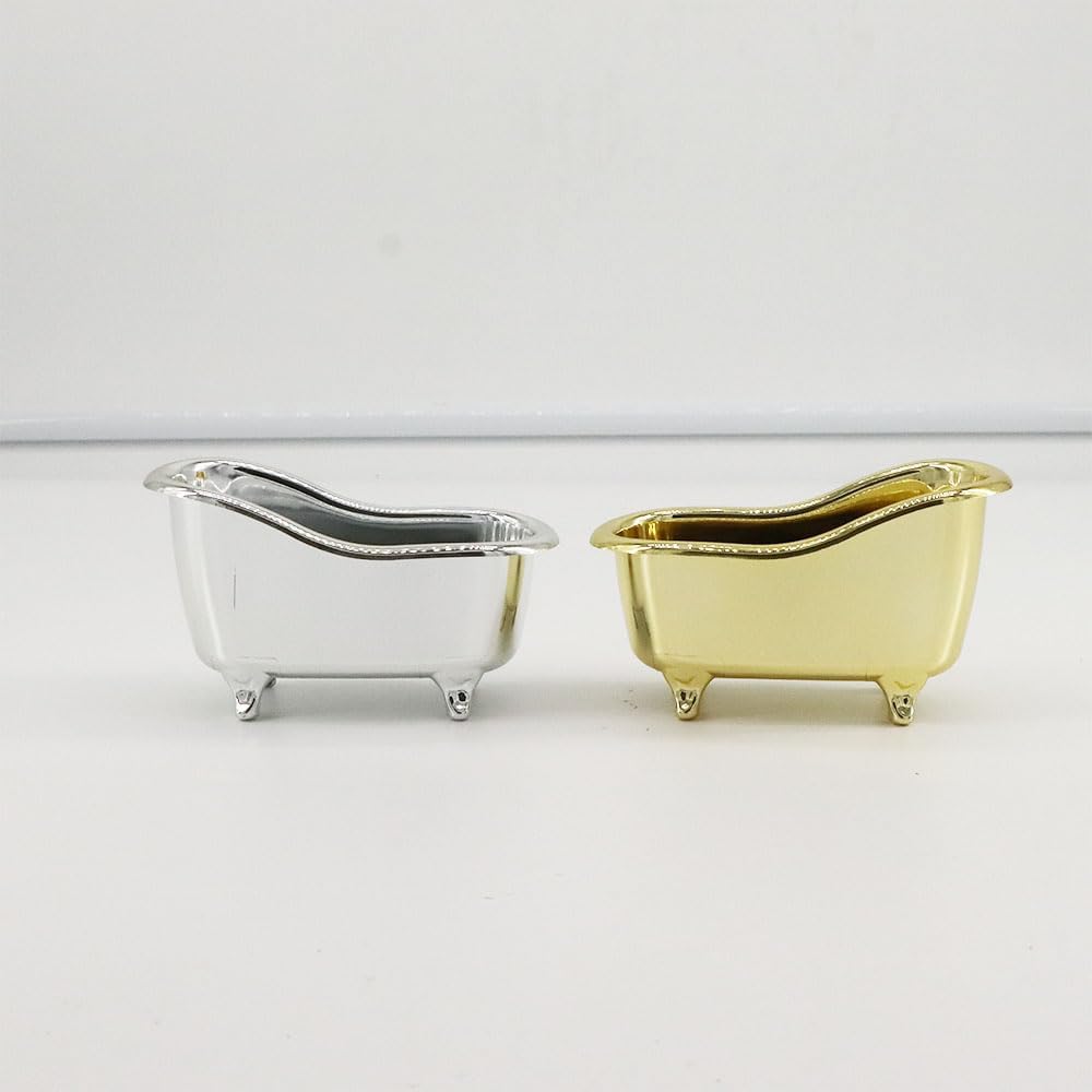 Mini Makeup Storage Box Soap Dish Holder Gold Black Bathroom Organizer