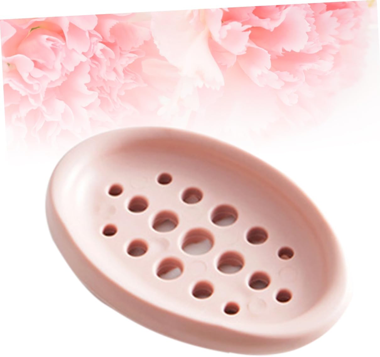 Luxshiny Oval Soap Dish Holder with Drain Design