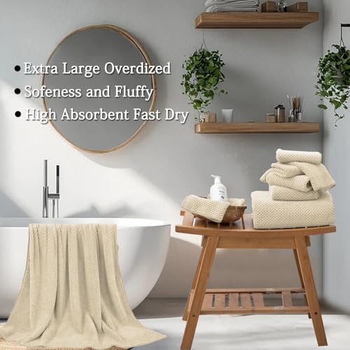 Hailea 4-Pack Bath Towels Set - 35x70 Inches