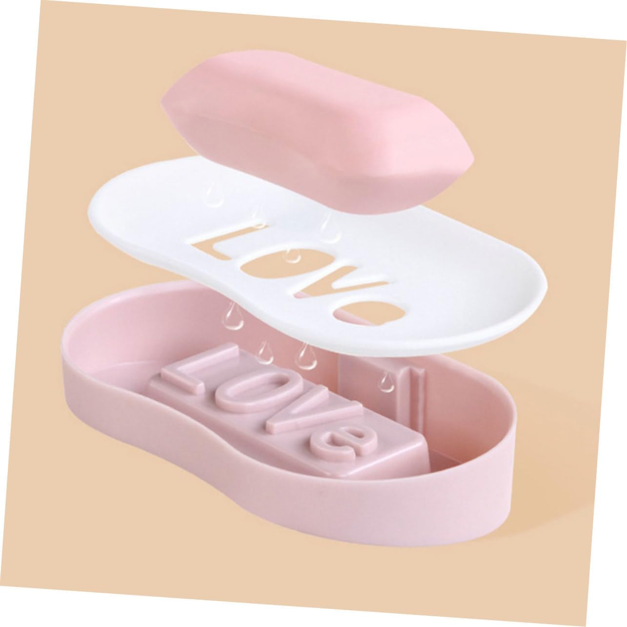 Ciieeo Dual Layer Wall Soap Dish Holder with Suction Cups