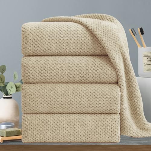 Hailea 4-Pack Bath Towels Set - 35x70 Inches