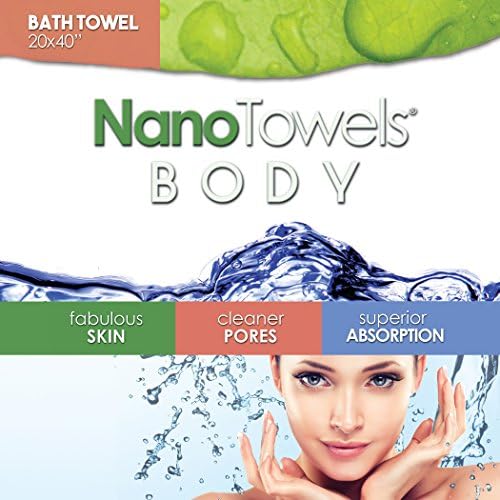 Life Miracle Nano Towels Body Bath Shower Towel - 20 x 40 Grey