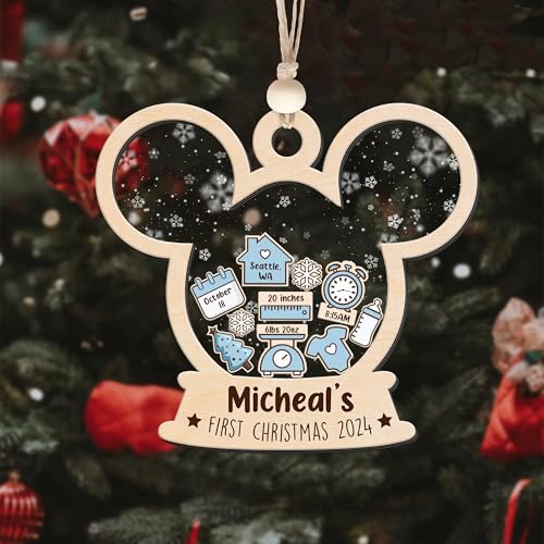 Babys First Christmas Ornament 2024 Personalized