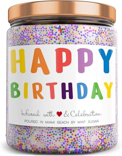 Happy Birthday Candle - Vanilla Cake Scent 9oz Made in USA
