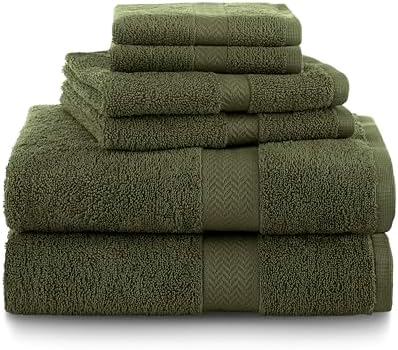 Martex 6-Piece Dark Green Cotton Towel Set