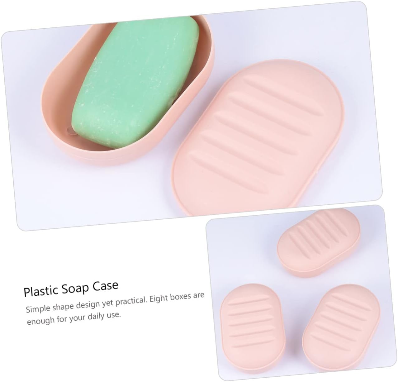 Zerodeko 8-Pack Travel Soap Holder Plastic Case