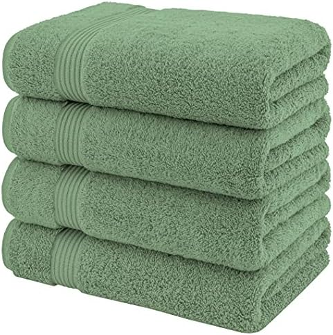 American Veteran 100 Cotton Turkish Bath Towel Set 4 Pack