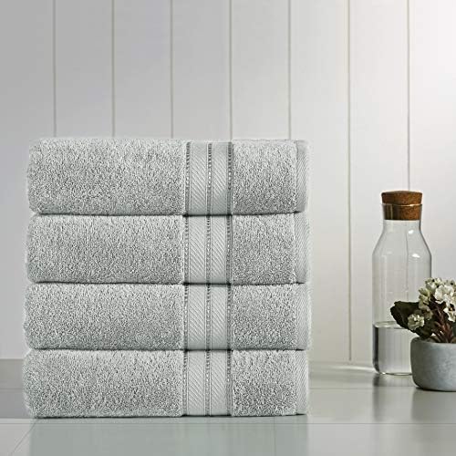Modern Threads 4-Pack Bath Towels Grey 30x54