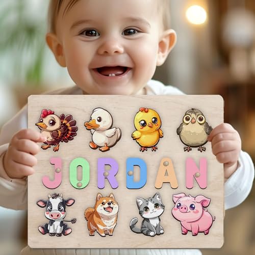 Personalized Wooden Name Puzzle for Toddlers