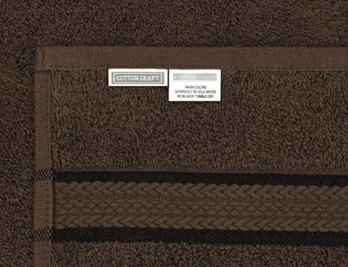 COTTON CRAFT Ultra Soft 4-Pack Bath Towels - 30x54 Chocolate Brown