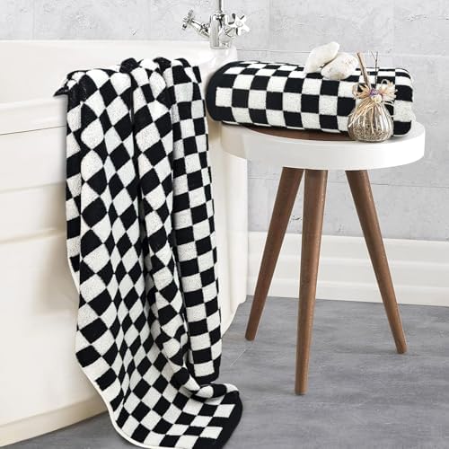 Jacquotha Checkered Bath Towels - 275 x 55 Set of 2