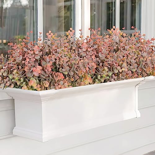 TOCHGREEN 8 Bundle Artificial Fall Eucalyptus Leaves Plants