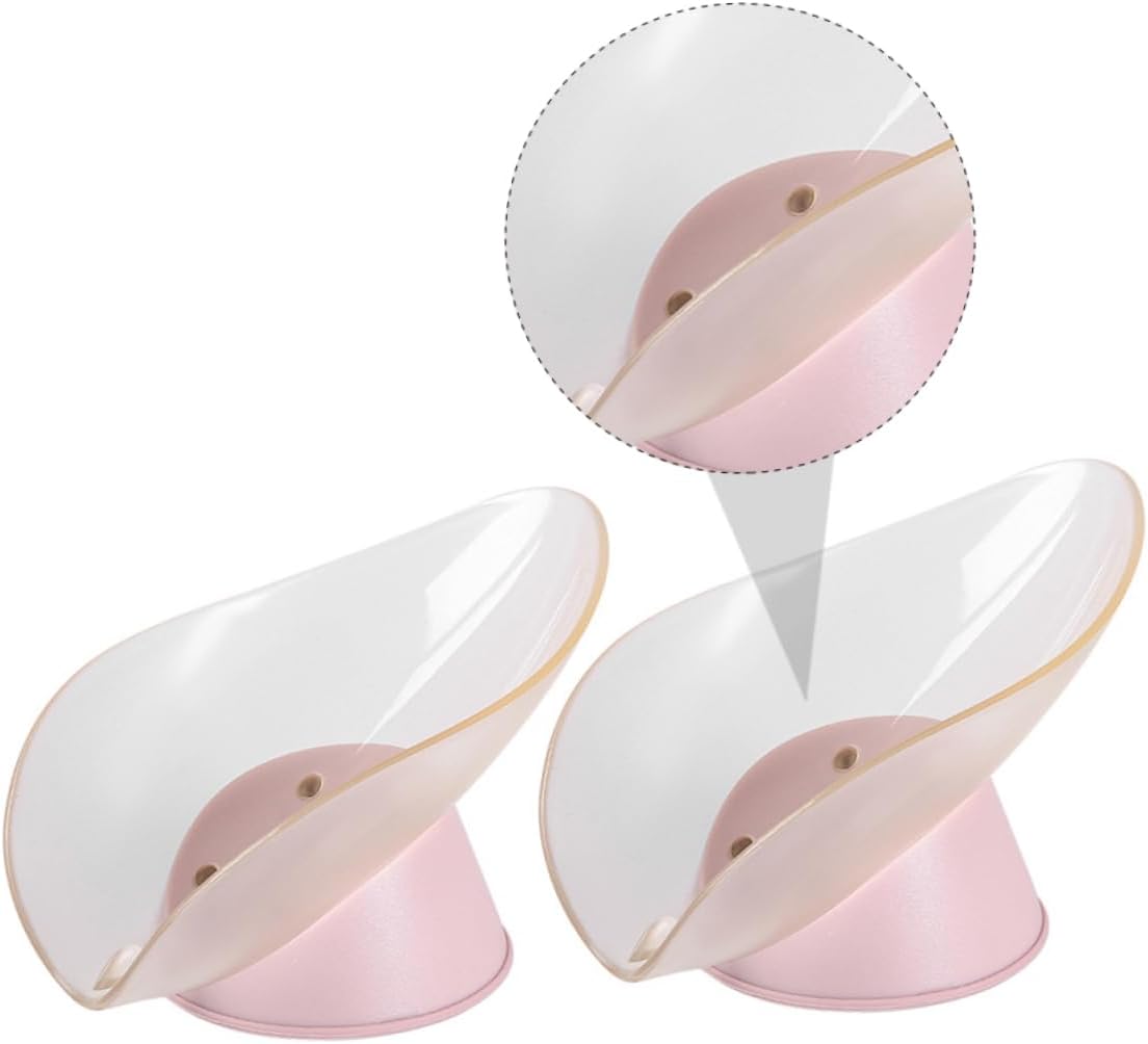 ABOOFAN Leaf Shape Soap Dish 2Pcs Creative Holder
