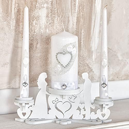 VABA Family Marriage Unity Candle Set for Wedding Ceremony