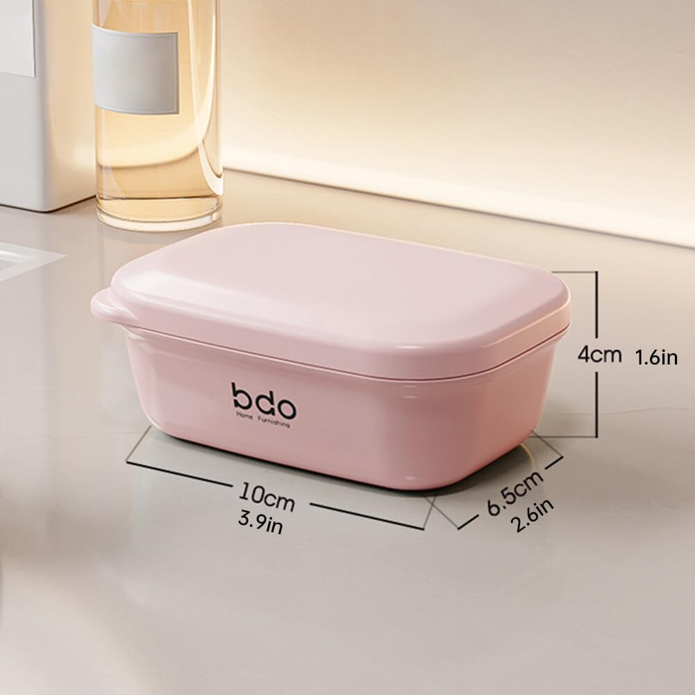 EUBUY Leakproof Travel Soap Holder with Lid and Drainage Tray