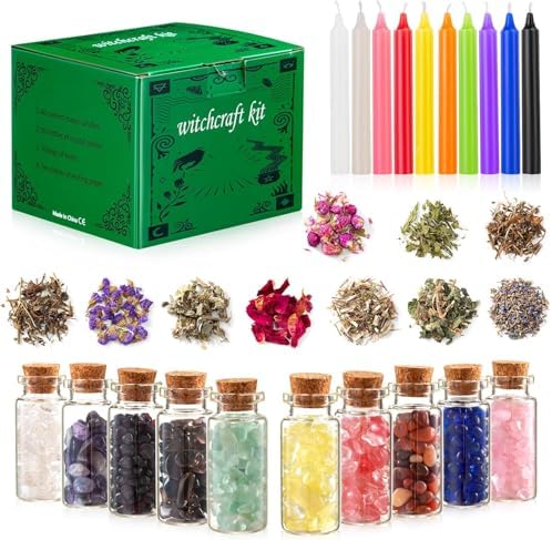 AOSEE Witchcraft Supplies Kit 52Pcs for Beginners