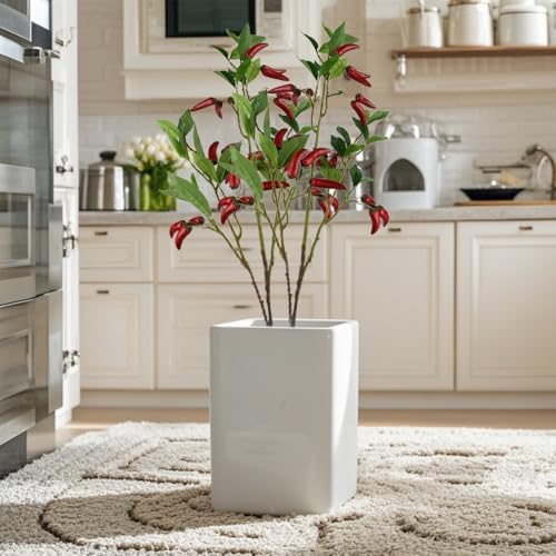 LUEYAO Artificial Chili Pepper Stem for Vase Decor