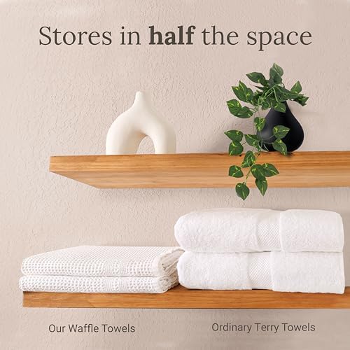 GILDEN TREE Waffle Bath Sheet 40x80 Cream 2 Pack