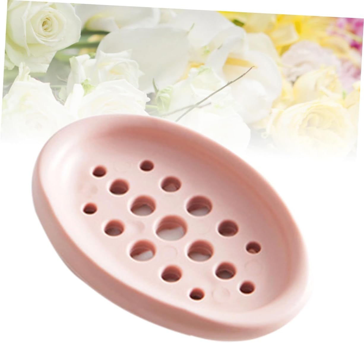 Luxshiny Oval Silicone Soap Dish Tray Holder 1