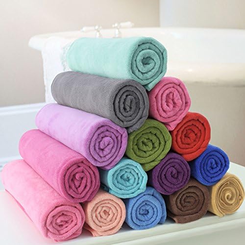 JML Microfiber Bath Towel Set 6 Pack - Grey Yellow Green