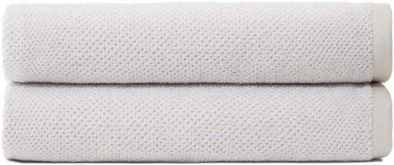 Cozy Earth Nantucket Pattern Bath Towel Set - 2 Pack 30 x 58