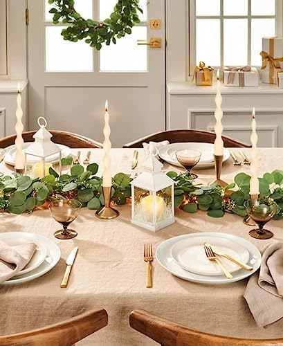 98 Inch Ivory Spiral Taper Candles Set of 4