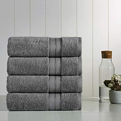 Modern Threads 4-Pack SpunLoft Bath Towels Charcoal 30x54