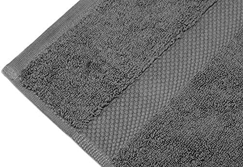 COTTON CRAFT Hotel Spa Luxury Hand Towel Set - 6 Pack - Grey