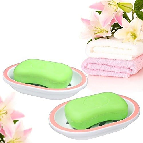 Topsky 2-Pack Soap Dish with Drain and Dry