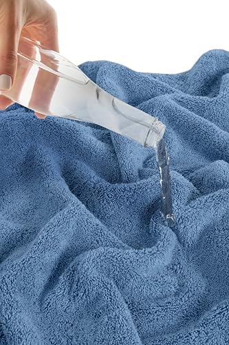 SALBAKOS Luxury 6-Piece Towel Set with Blue Design