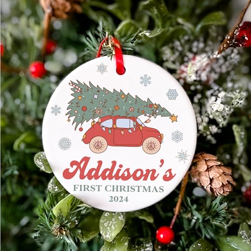 Personalized Babys First Christmas Ornament 2024