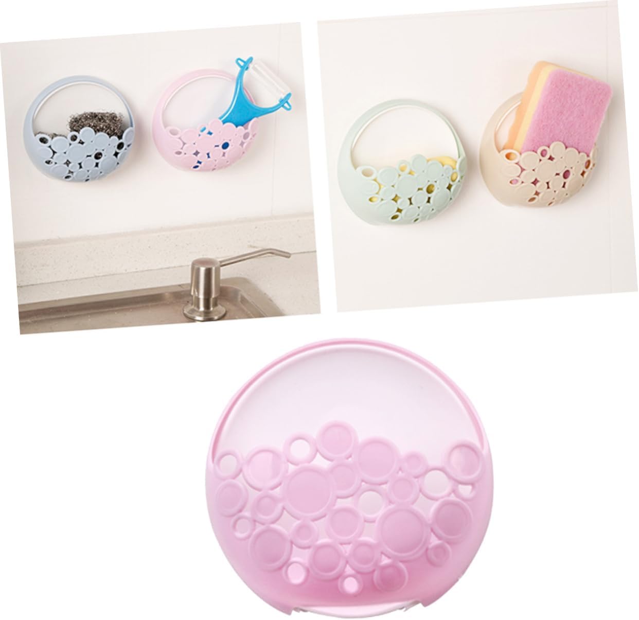 Housoutil Suction Cup Soap Dish Bar Holder Wall Mounted No Drill Heavy Duty
