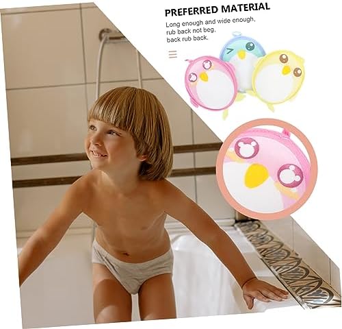 FRCOLOR 3pcs Bath Towel Set with Washcloth and Sponge