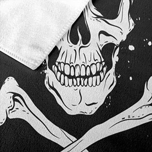 Crossbones Pirate Flag Microfiber Bath Towel - Unisex Quick Drying Beach Travel Towel