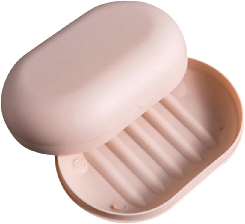 Portable Bar Soap Holder - Leak Proof Travel-Friendly Pink