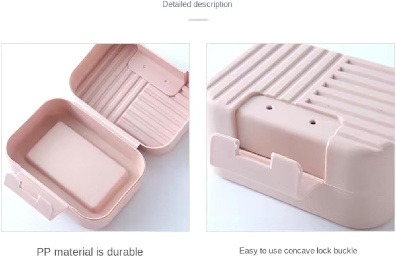 2 Pack Travel Soap Holder Pink Portable