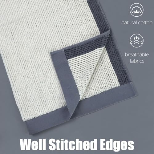 Cleanbear Bath Towels Set of 2 Silver-Gray 520 GSM