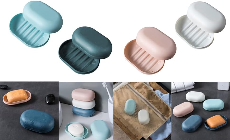 Portable Bar Soap Holder - Leak Proof Travel-Friendly Pink