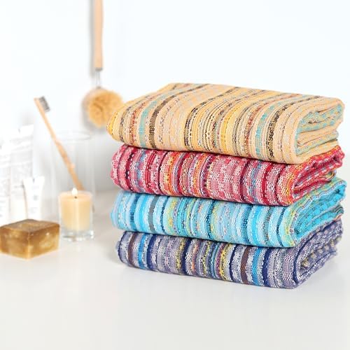 CACALA Extra Large Turkish Bath Towels Set of 4 100 Cotton