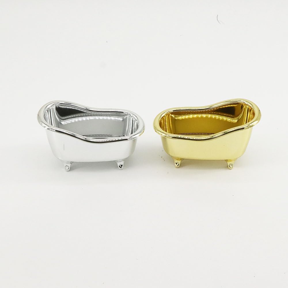 Mini Makeup Storage Box Soap Dish Holder Gold Black Bathroom Organizer