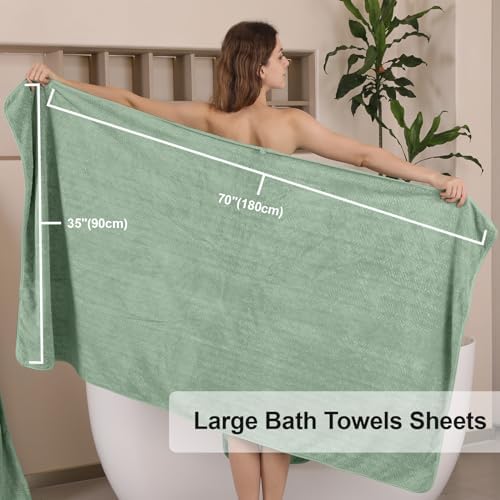 CHINO Light Green Bath Towel Set of 4