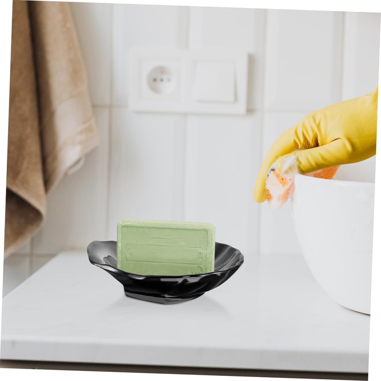 Ciieeo 2pcs Shell Soap Holder for Bathroom Kitchen