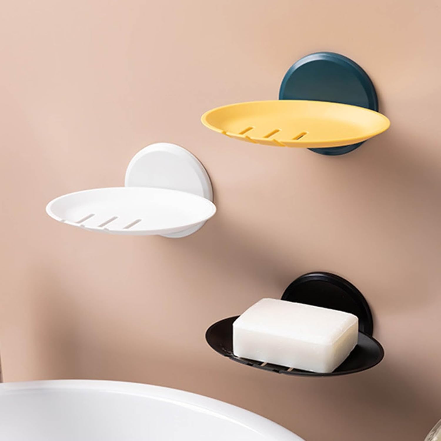 Curfair Soap Dish Wall-Mounted Black Durable