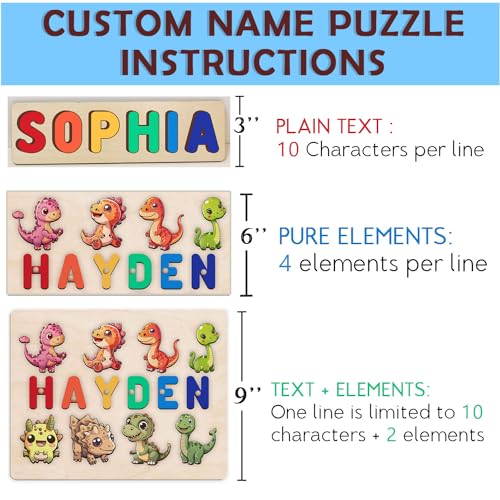 Personalized Wooden Name Puzzle for Toddlers