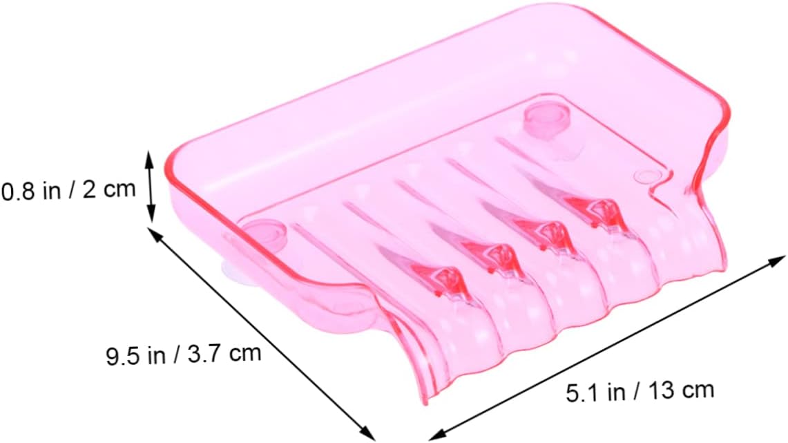 Luxshiny Clear Soap Dish Holder with 2 Suckers